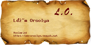 Lám Orsolya névjegykártya